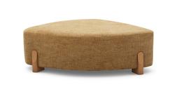 DFS Bellino Plain Shaped Footstool in Almond and Toffee Combination