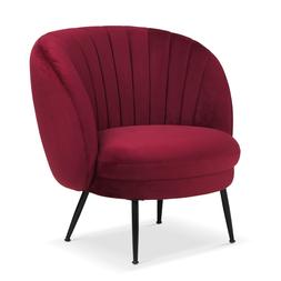 Dwell Kelda Accent Chair in Red Wine Velvet, available at DFS