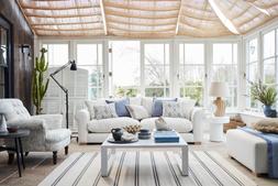 DFS Hugh Four-Seater Sofa in Ivory bouclé
