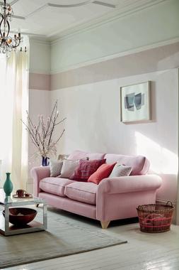 DFS Angelic three seater sofa in pink