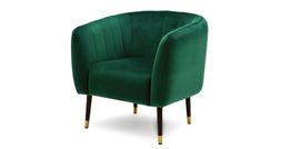 DFS Cocktail accent chair sensual velvet in forest
