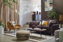 DFS Benji four-seater sofa in Chocolate Marley fabric