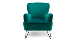 DFS Club accent chair sensual velvet in teal