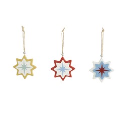 30975856 3 Crafted Christmas Star Hanging Decorations £3