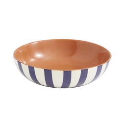 Ceramic Stripe Serve Bowl Blue 28cm £15