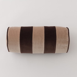 Clara Striped Bolster Cushion Chocolate £20