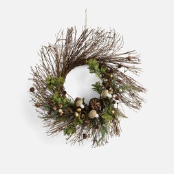 Mushroom & Acorn Starburst wreath £25