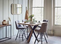 Furniture Village - Habufa Detroit Bar Table and 4 Bar Stool Set, &pound;2195, Globe Console Table, &pound;299, Landon Mirror, &pound;149 (2)