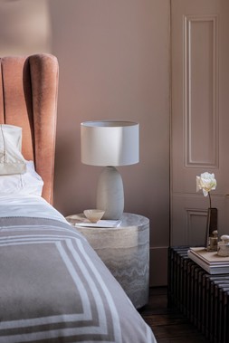 Bourne King Size Ottoman Bed Frame in Aston Blush - £1,099