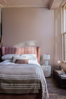 Bourne King Size Ottoman Bed Frame in Aston Blush - £1,099