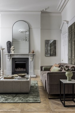 Gisella 3 Seater Fabric Sofa in Manhattan Nutmeg - £1,695