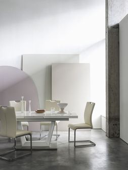 Furniture Village - Bianco Large Table and 4 Chairs Dining Set, &pound;995