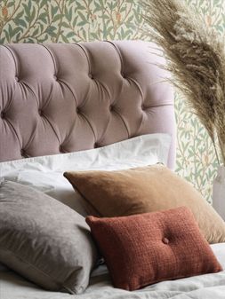 Furniture Village - Evie Bedframe, &pound;999, Luxe Cushion, &pound;19