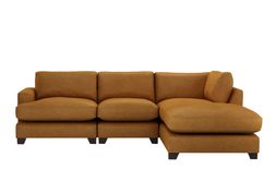 Furniture Village - Lorrie 3 Seater Leather Chaise Sofa, &pound;3739