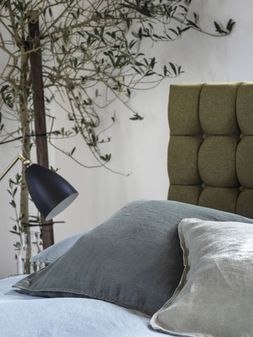Furniture Village - Highgrove Pocket 1000 King Size Divan, &pound;549, Dice Strutted Headboard, &pound;215