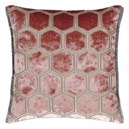 MANIPUR CORAL VELVET CUSHION CCDG0989