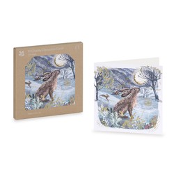 50082807 £5 National Trust Hare Christmas Cards, Pack of 10