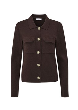 Collared Cardigan in Espresso £42 (AL11805) Available from 9th January