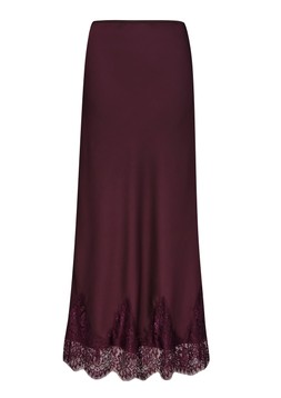 Lace Trim Satin Skirt Mulberry £45 (Available from August)
