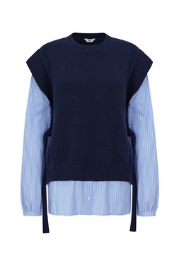 Mock Vest and Shirt in Navy £42 (AL11817) Available from 9th January.