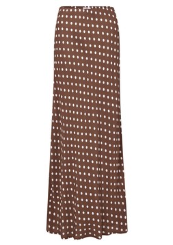 Printed Pull On Maxi Skirt Chocolate Polka Dot £39(Available from July)