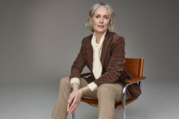 Single Breasted Cord Blazer £65 , Jumper With Detachable Scarf £40, Check Ankle Grazer Trousers £40- (Available from July)