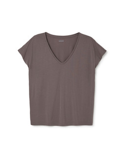 Ladies Soft Drapey V Neck Top, Dusty Mink, £18- Available from 28th December