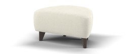 Larson Designer Footstool in Chunky Linen Look Chenille Natural, £349