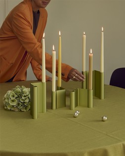 Muuto Pair Candleholder - Green (11cm & 18cm)