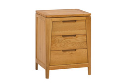 Valencia Oak 3 Drawer Bedside Table - RRP €339 NOW €159