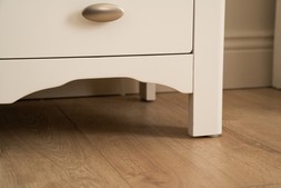 Alaska White 3 Drawer Bedside Table - RRP €339 NOW €189