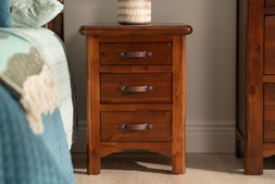 Westport Walnut 3 Drawer Bedside Table RRP €339 NOW €179