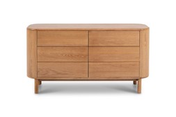 Oslo Oak 6 Drawer Chest - RRP €1,899 NOW €999
