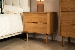 Copenhagen Oak 2 Drawers Bedside Table - RRP €699 NOW €449