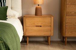 Copenhagen Oak 2 Drawers Bedside Table - RRP €699 NOW €449