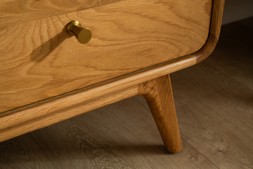 Poe Oak 2 Drawers Bedside Table - RRP €799 NOW €499