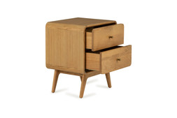 Poe Oak 2 Drawers Bedside Table - RRP €799 NOW €499