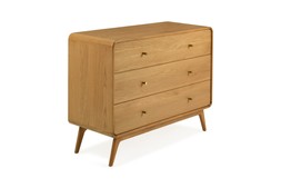 Poe Oak 3 Drawers Chest - RRP €1,699 NOW €1,099