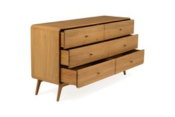  Poe Oak 6 Drawers Chest - RRP €2,399 NOW €1,499