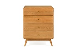 Poe Oak 4 Drawers Chest - RRP €1,699 NOW €1,099