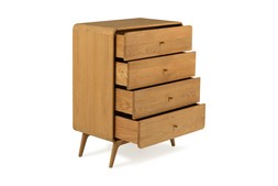 Poe Oak 4 Drawers Chest - RRP €1,699 NOW €1,099