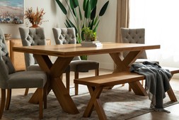 Granada Oak Dining Table X Leg 2m RRP €2199 Now €1099