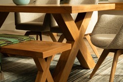 Granada Herringbone Dining Table X Leg 03 RRP €2,049 Now €999