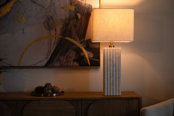 Oslo White Marble Table Lamp - RRP €225 NOW €140