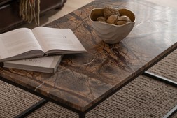 Industrial Coffee Table Brown Marble RRP €549 NOW €349
