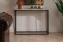Industrial Console Table White Marble RRP €499 NOW €325