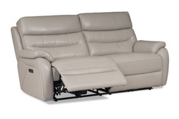 Pearson Grey Leather 3 Seater Electric Recliner Sofa RRP €3,399 NOW €1,749