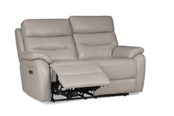 Pearson Grey Leather 2 Seater Electric Recliner Sofa RRP €3,199 NOW €1,549