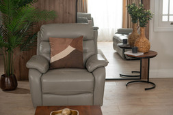 Pearson Grey Leather Armchair Electric Recliner RRP €1,999 NOW €999