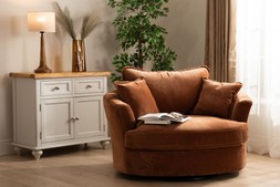 Dove Brown Swivel Armchair 0001 CC RRP €999 Now €649